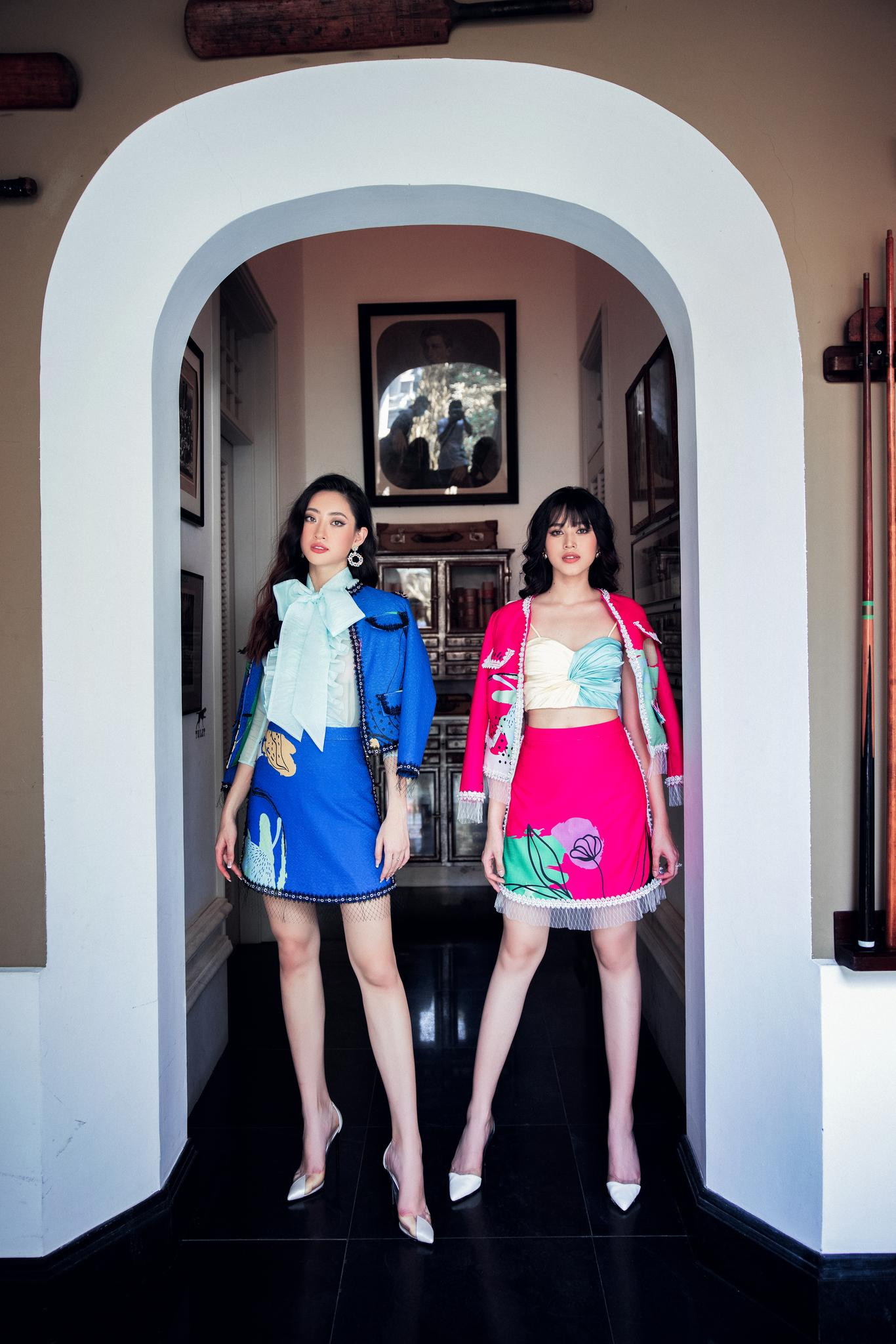 Hoa hậu Đỗ Thị Hà đọ sắc cùng đàn chị Lương Thuỳ Linh.