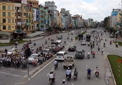 Đường Trường Chinh nhìn từ Ngã tư Sở