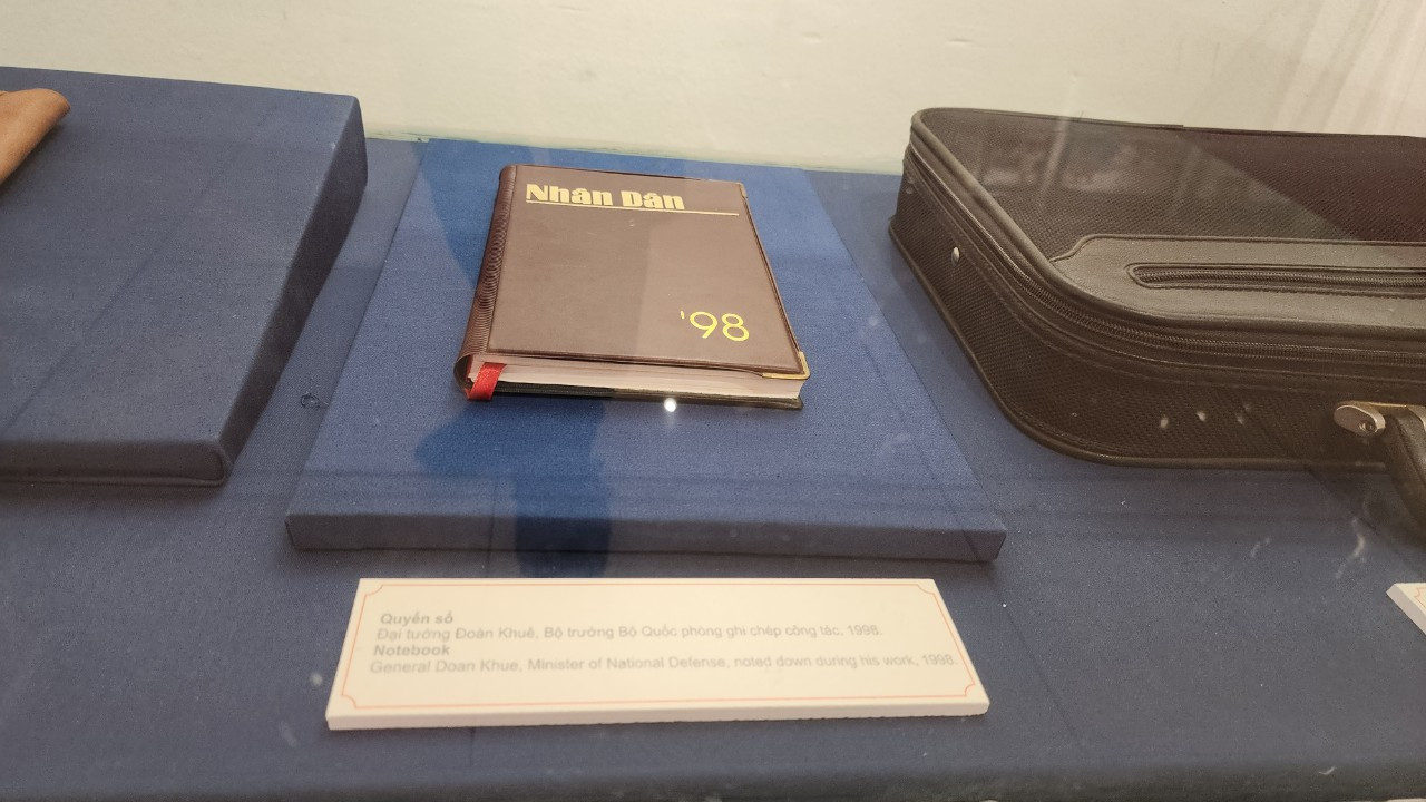 Cuốn sổ của Đại tướng Đoàn Khuê sử dụng khi còn sống.