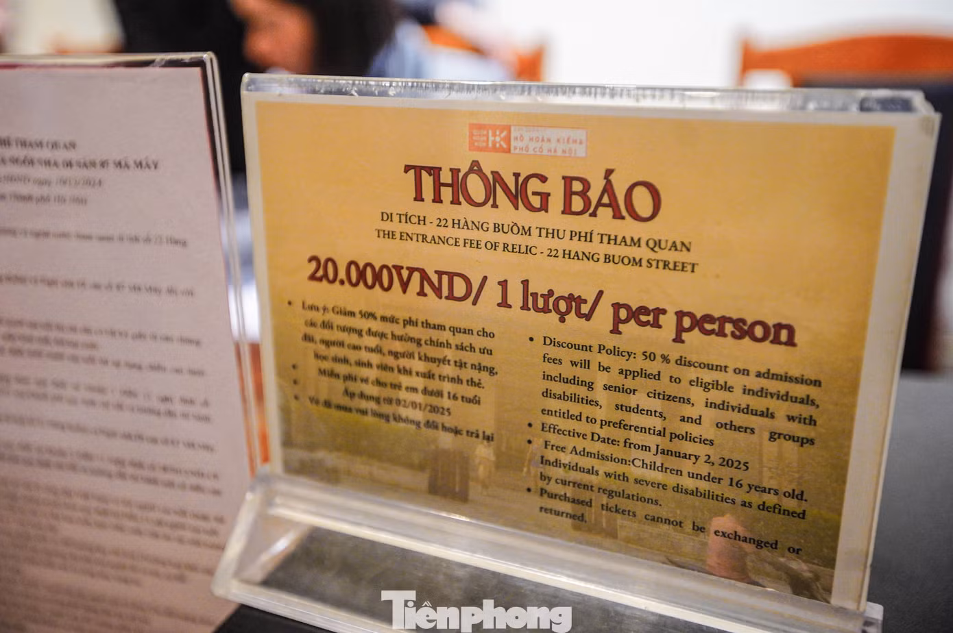 Theo Trung tâm Thông tin Du lịch (Cục Du lịch Quốc gia Việt Nam), Ngôi nhà Di sản số 87 phố Mã Mây và Di tích số 22 phố Hàng Buồm (quận Hoàn Kiếm, Hà Nội) đã chính thức triển khai thu phí vào cửa đối với khách tham quan. Việc áp dụng hệ thống vé điện tử nhằm bảo đảm quản lý vận hành hiệu quả việc bán vé, kiểm soát vé vào cửa. Theo Trung tâm Thông tin Du lịch (Cục Du lịch Quốc gia Việt Nam), Ngôi nhà Di sản số 87 phố Mã Mây và Di tích số 22 phố Hàng Buồm (quận Hoàn Kiếm, Hà Nội) đã chính thức triển khai thu phí vào cửa đối với khách tham quan. Việc áp dụng hệ thống vé điện tử nhằm bảo đảm quản lý vận hành hiệu quả việc bán vé, kiểm soát vé vào cửa.