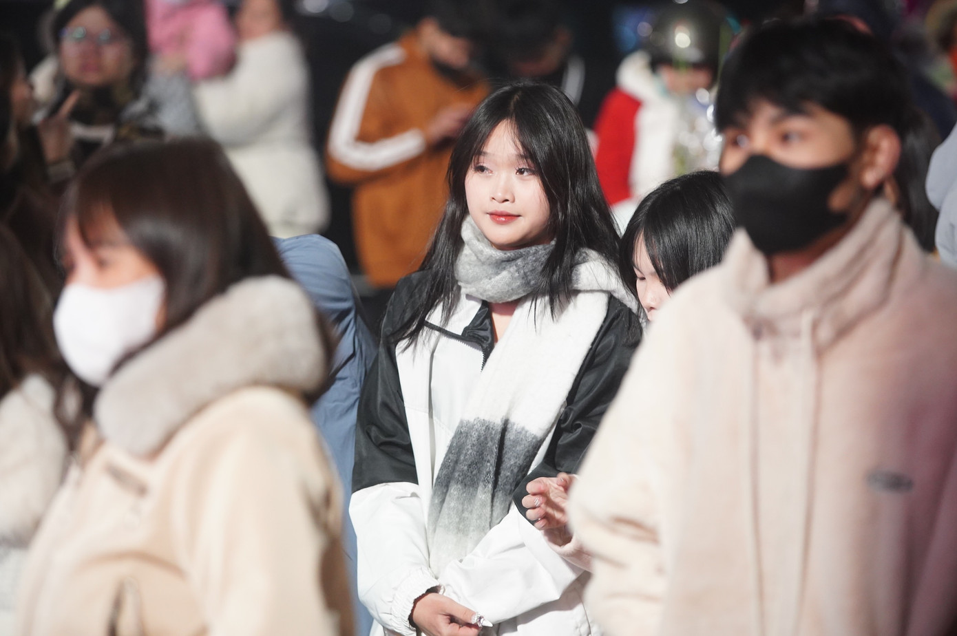 Những người đi xem pháo hoa thường đi với bạn bè, người yêu, hoặc theo gia đình.