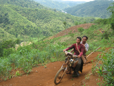 Vị trí gần chân đập thủy điện ĐN 6A được người dân khai hoang làm rẫy