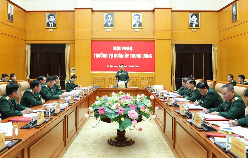 Đại tướng Phan Văn Giang chủ trì hội nghị. Ảnh: Bộ Quốc phòng Đại tướng Phan Văn Giang chủ trì hội nghị. Ảnh: Bộ Quốc phòng