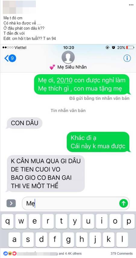 Hỏi mẹ thích gì dịp 20/10, chàng trai đứng hình với câu trả lời ảnh 1