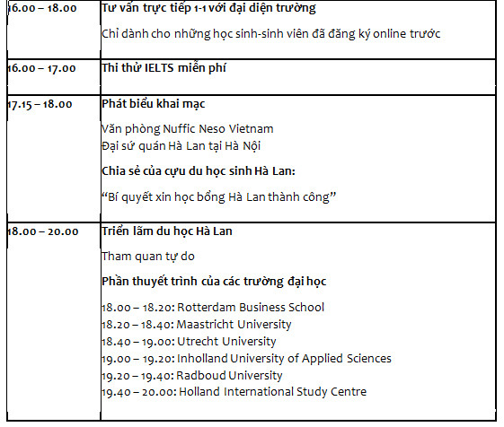 Cơ hội du học cùng 16 đại diện giáo dục hàng đầu Hà Lan ảnh 2
