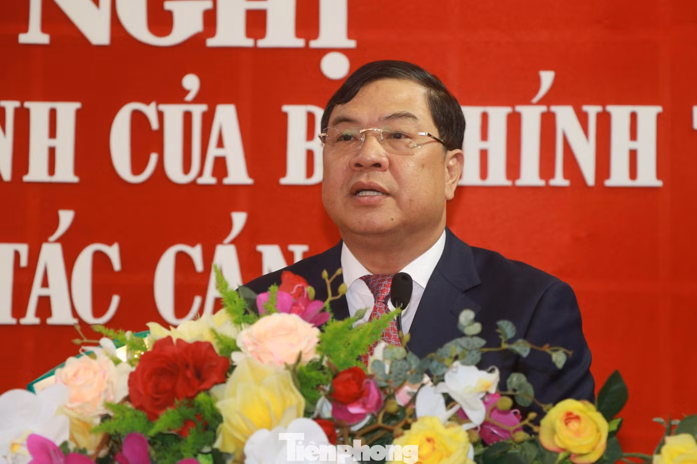 Tân Bí thư Tỉnh uỷ Nam Định phát biểu nhận chức - Ảnh: Hoàng Long