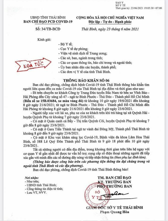 Thái Bình khẩn trương truy vết các trường hợp liên quan đến 3 lái phụ xe để khoanh vùng dịch - Ảnh: Hoàng Long Thái Bình khẩn trương truy vết các trường hợp liên quan đến 3 lái phụ xe để khoanh vùng dịch - Ảnh: Hoàng Long