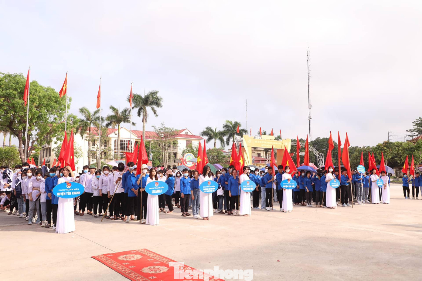 Đoàn viên thanh niên Ninh Bình ra quân thực hiện Chiến dịch &quot;Tình nguyện Hè 2022&quot; - Ảnh: Hoàng Long