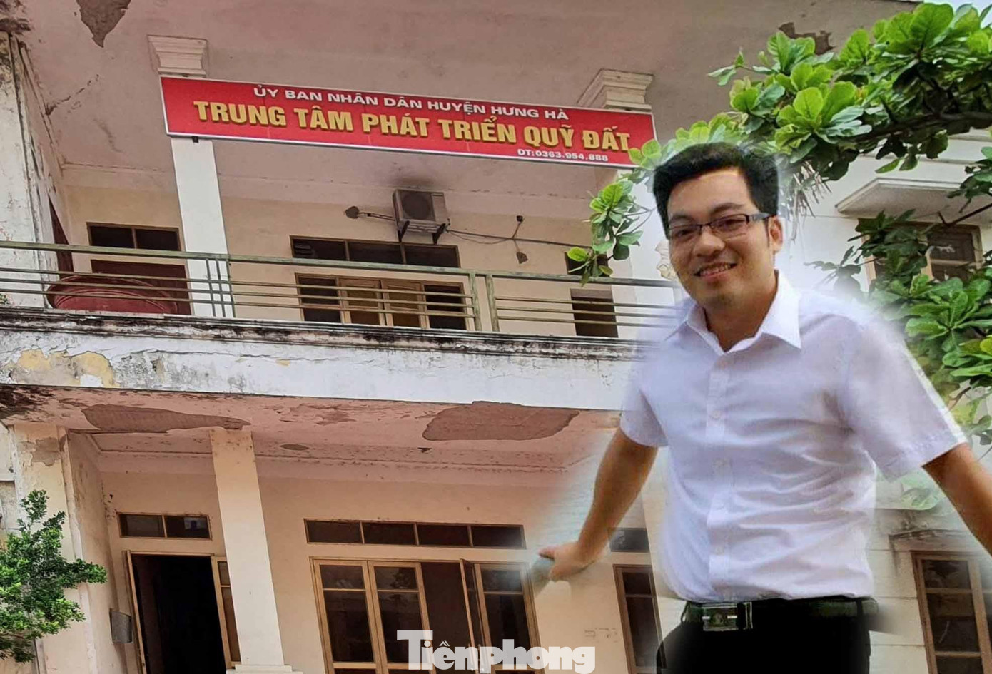 Cán bộ trung tâm quỹ đất Hưng Hà Nguyễn Quang Vinh vừa bị khởi tố - Ảnh: Minh Quang Cán bộ trung tâm quỹ đất Hưng Hà Nguyễn Quang Vinh vừa bị khởi tố - Ảnh: Minh Quang