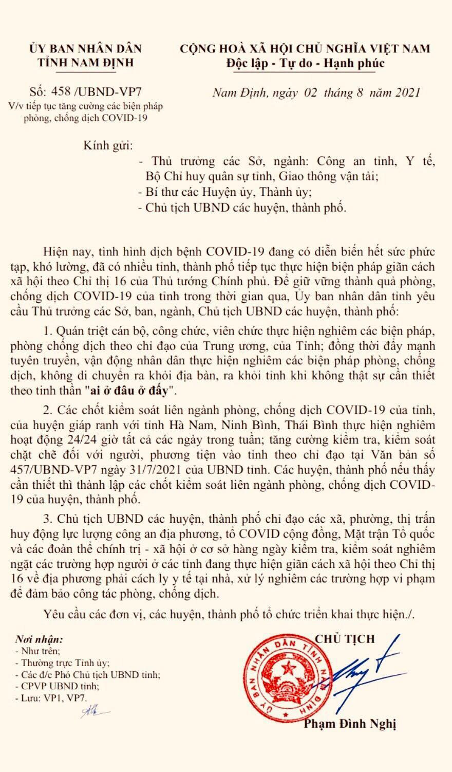 Chủ tịch UBND tỉnh yêu cầu giám sát chặt người vào tỉnh và quán triệt người dân "Ai ở đâu ở đấy" - Ảnh: Hoàng Long Chủ tịch UBND tỉnh yêu cầu giám sát chặt người vào tỉnh và quán triệt người dân "Ai ở đâu ở đấy" - Ảnh: Hoàng Long