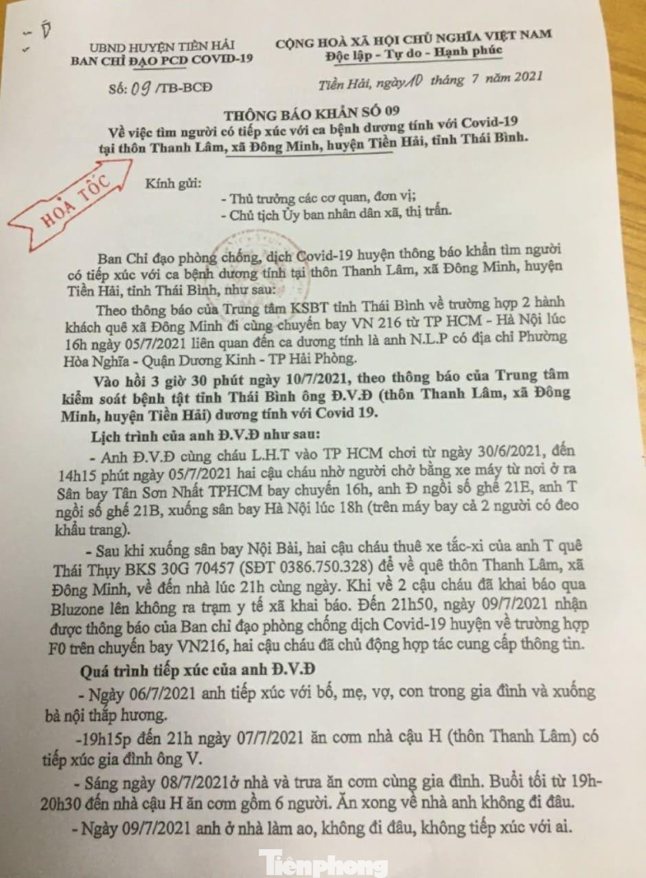 Trường hợp dương tính được xác định vừa trở về từ TP. Hồ Chí Minh - Ảnh: Hoàng Long Trường hợp dương tính được xác định vừa trở về từ TP. Hồ Chí Minh - Ảnh: Hoàng Long