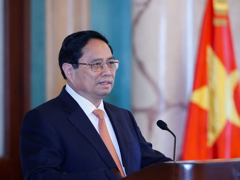 Thủ tướng Phạm Minh Chính phát biểu. Ảnh: Nhật Bắc.