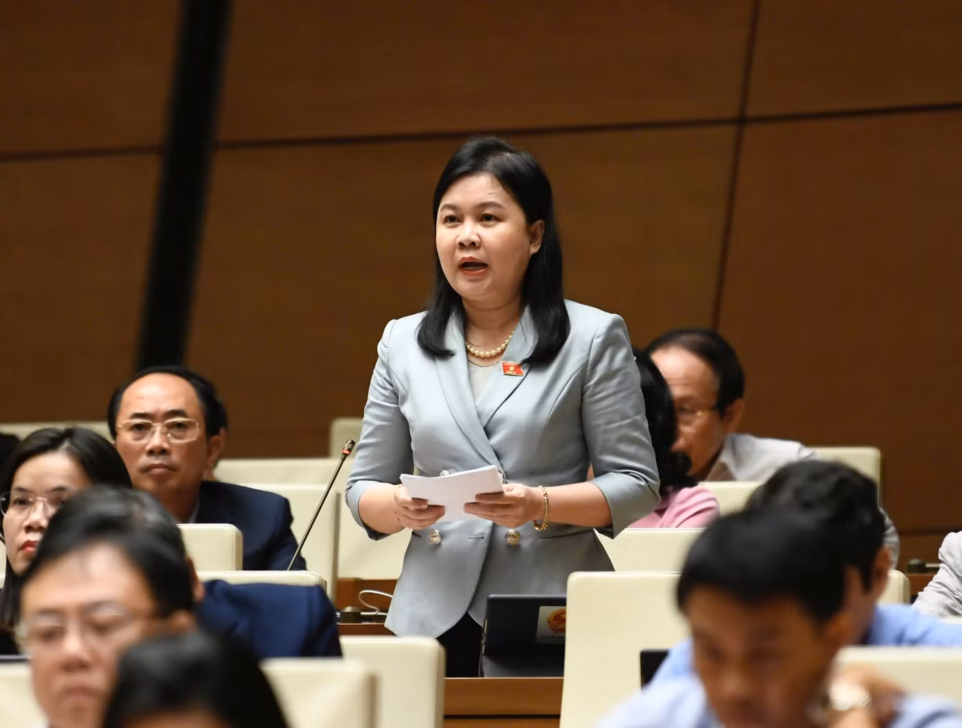 Đại biểu Nguyễn Phương Thủy. Ảnh: Như Ý Đại biểu Nguyễn Phương Thủy. Ảnh: Như Ý