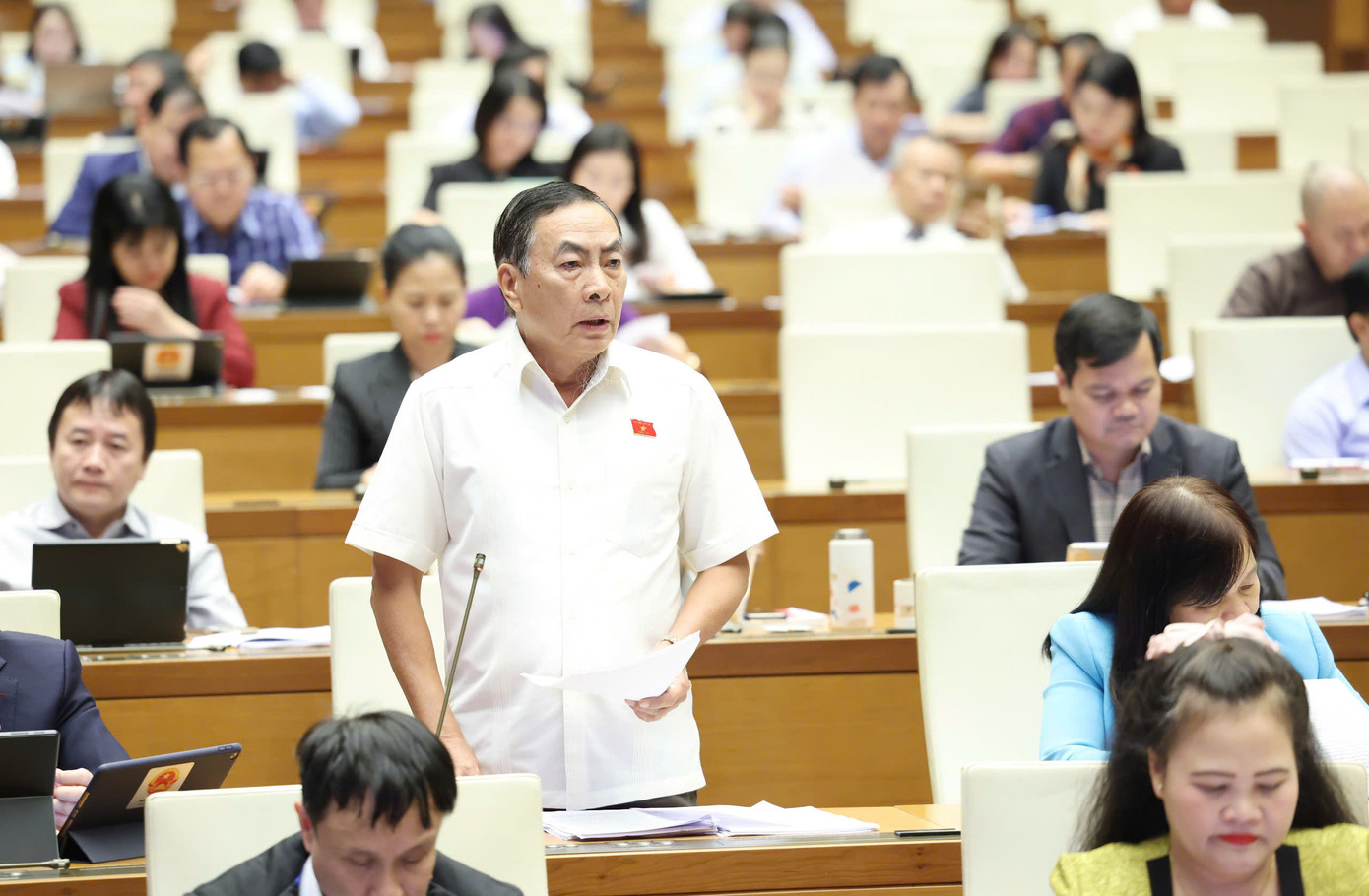 Đại biểu Quốc hội Phạm Văn Hòa (đoàn Đồng Tháp). Ảnh: Như Ý.