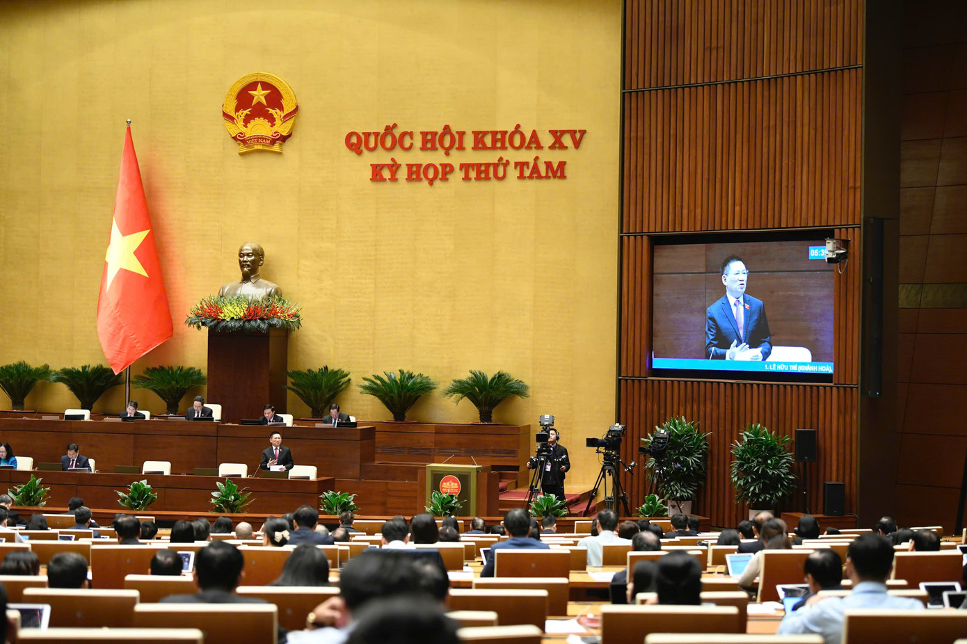 Quốc hội xem xét, quyết định nhiều nội dung tại phiên họp ngày 27/11. Ảnh: Như Ý