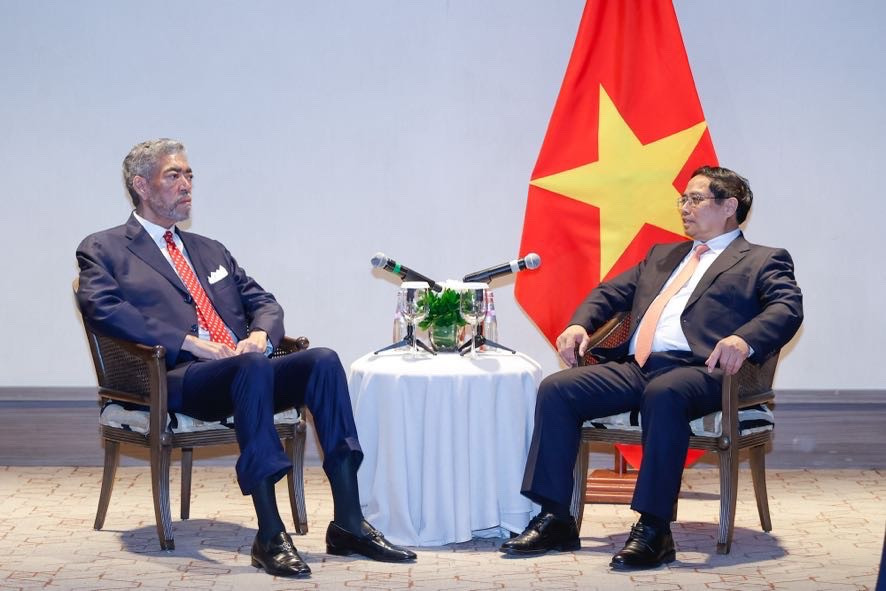 Thủ tướng Phạm Minh Chính đã tiếp ông Miguel Mejia - Tổng Bí thư Đảng Phong trào Cánh tả Thống nhất (MIU). Ảnh: Nhật Bắc.