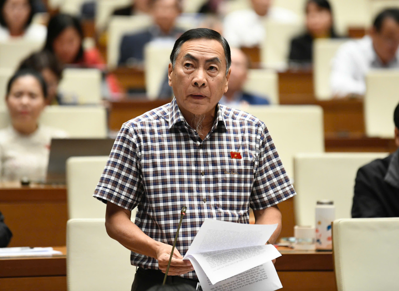 Đại biểu Phạm Văn Hòa (đoàn Đồng Tháp). Ảnh: Như Ý