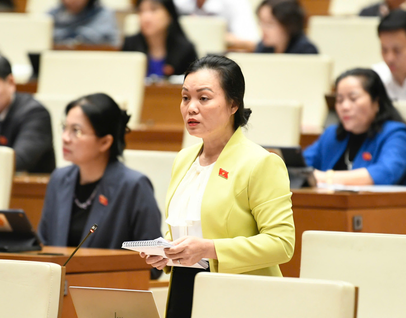 Đại biểu Huỳnh Thị Phúc (đoàn Bà Rịa - Vũng Tàu). Ảnh: Như Ý Đại biểu Huỳnh Thị Phúc (đoàn Bà Rịa - Vũng Tàu). Ảnh: Như Ý