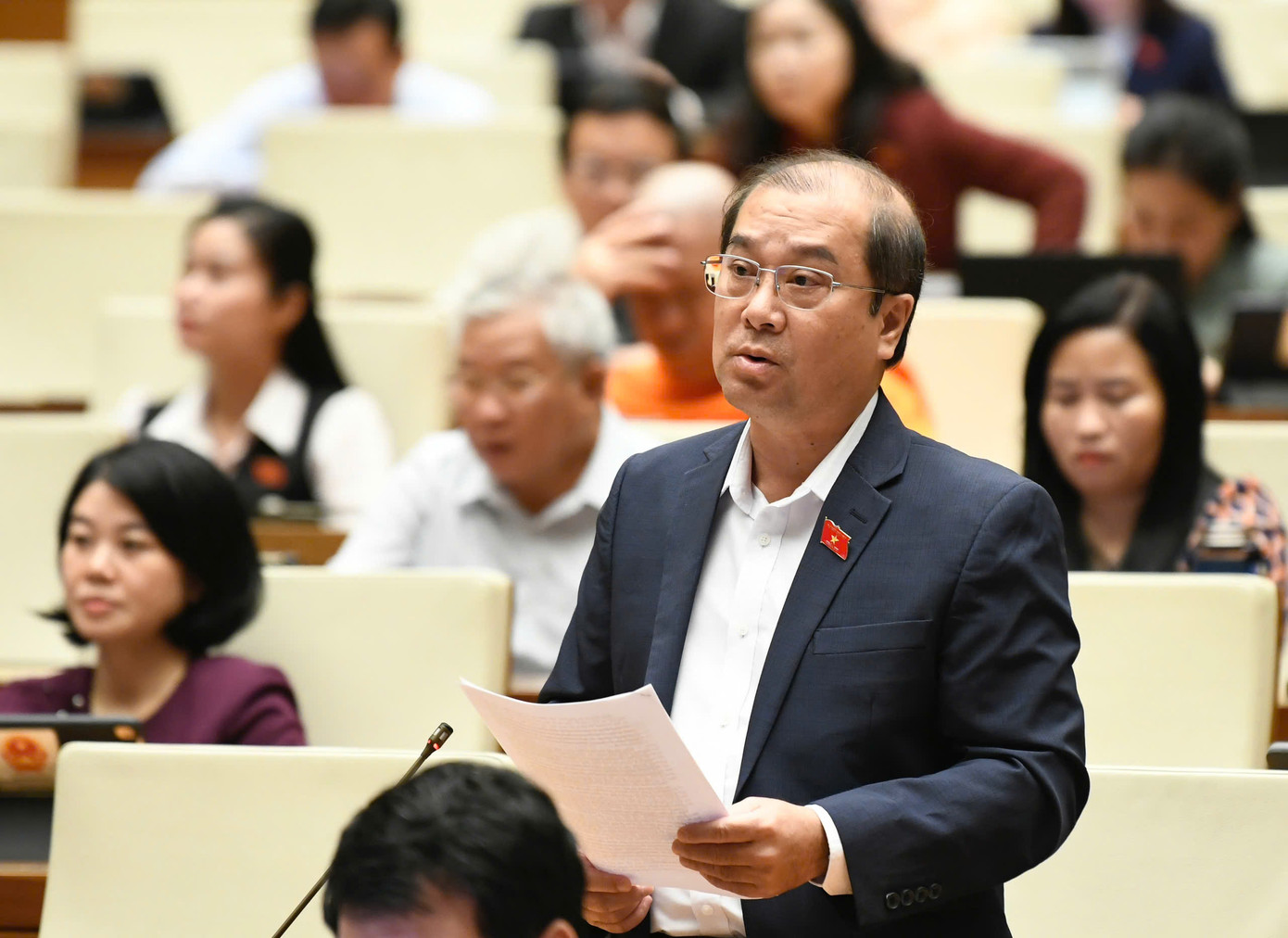 Đại biểu Trình Lam Sinh (đoàn An Giang). Ảnh: Như Ý