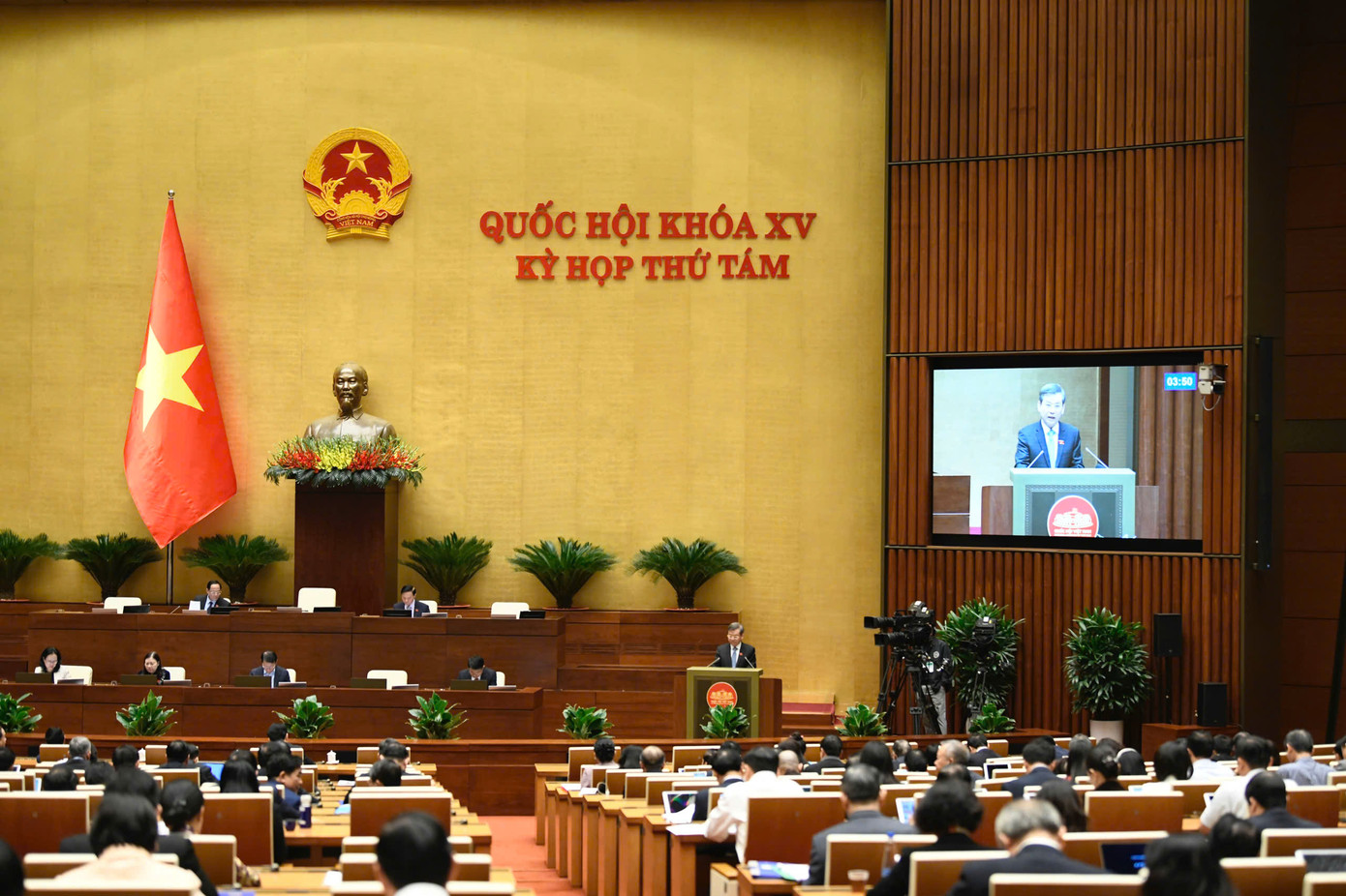 Chánh án TAND Tối cao Lê Minh Trí báo cáo Quốc hội. Ảnh: Như Ý Chánh án TAND Tối cao Lê Minh Trí báo cáo Quốc hội. Ảnh: Như Ý