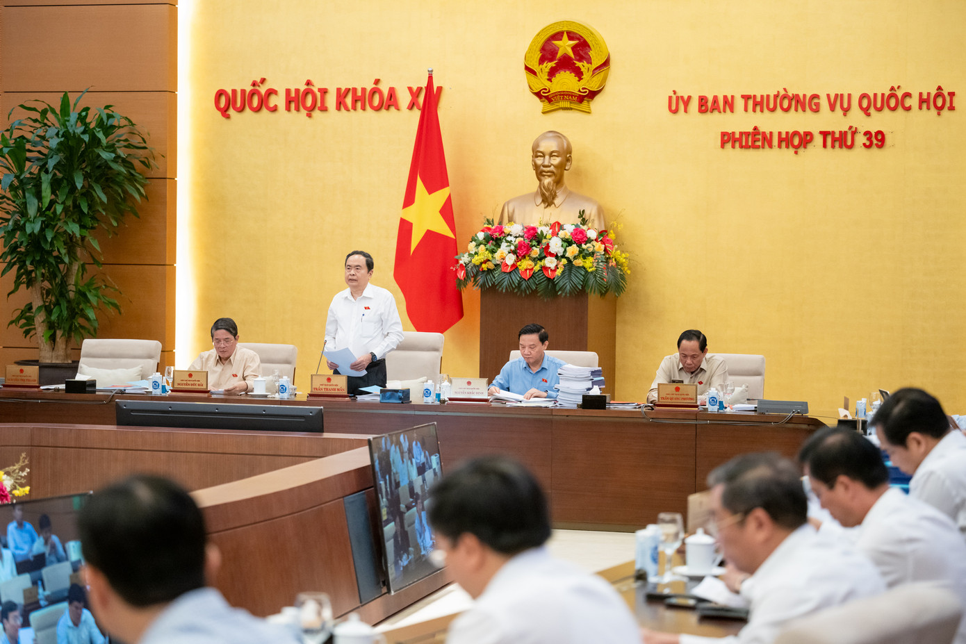 Chủ tịch Quốc hội phát biểu khai mạc Phiên họp thứ 39. Ảnh: Như Ý.