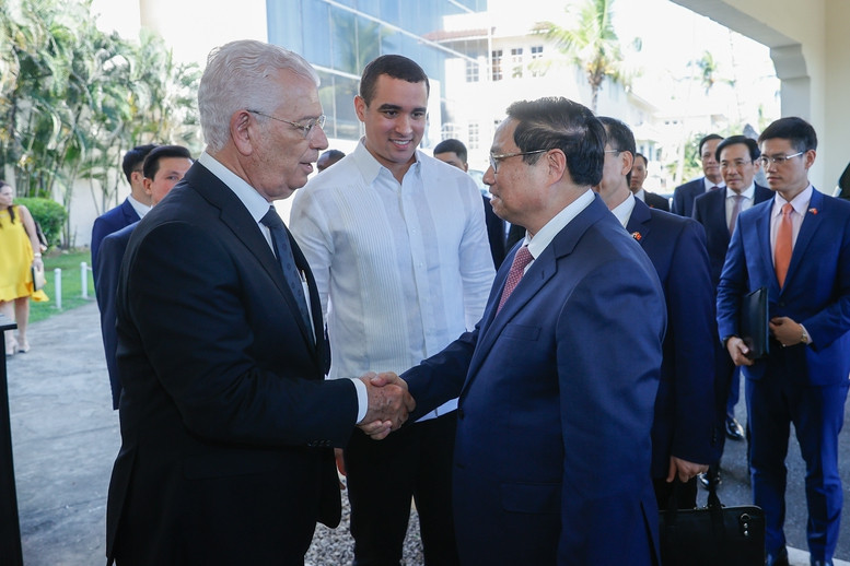 Thủ tướng có bài phát biểu quan trọng tại Học viện Giáo dục cấp cao về đào tạo ngoại giao và lãnh sự Cộng hòa Dominica. Ảnh Nhật Bắc Thủ tướng có bài phát biểu quan trọng tại Học viện Giáo dục cấp cao về đào tạo ngoại giao và lãnh sự Cộng hòa Dominica. Ảnh Nhật Bắc