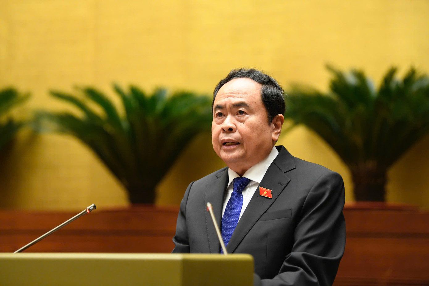 Chủ tịch Quốc hội Trần Thanh Mẫn phát biểu bế mạc chất vấn. Ảnh: Như Ý Chủ tịch Quốc hội Trần Thanh Mẫn phát biểu bế mạc chất vấn. Ảnh: Như Ý