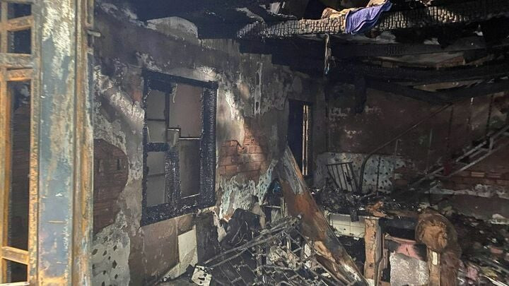 Hiện trường vụ cháy. Ảnh: IT Hiện trường vụ cháy. Ảnh: IT