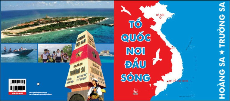 Bìa cuốn sách ảnh "Tổ quốc nơi đầu sóng". Bìa cuốn sách ảnh