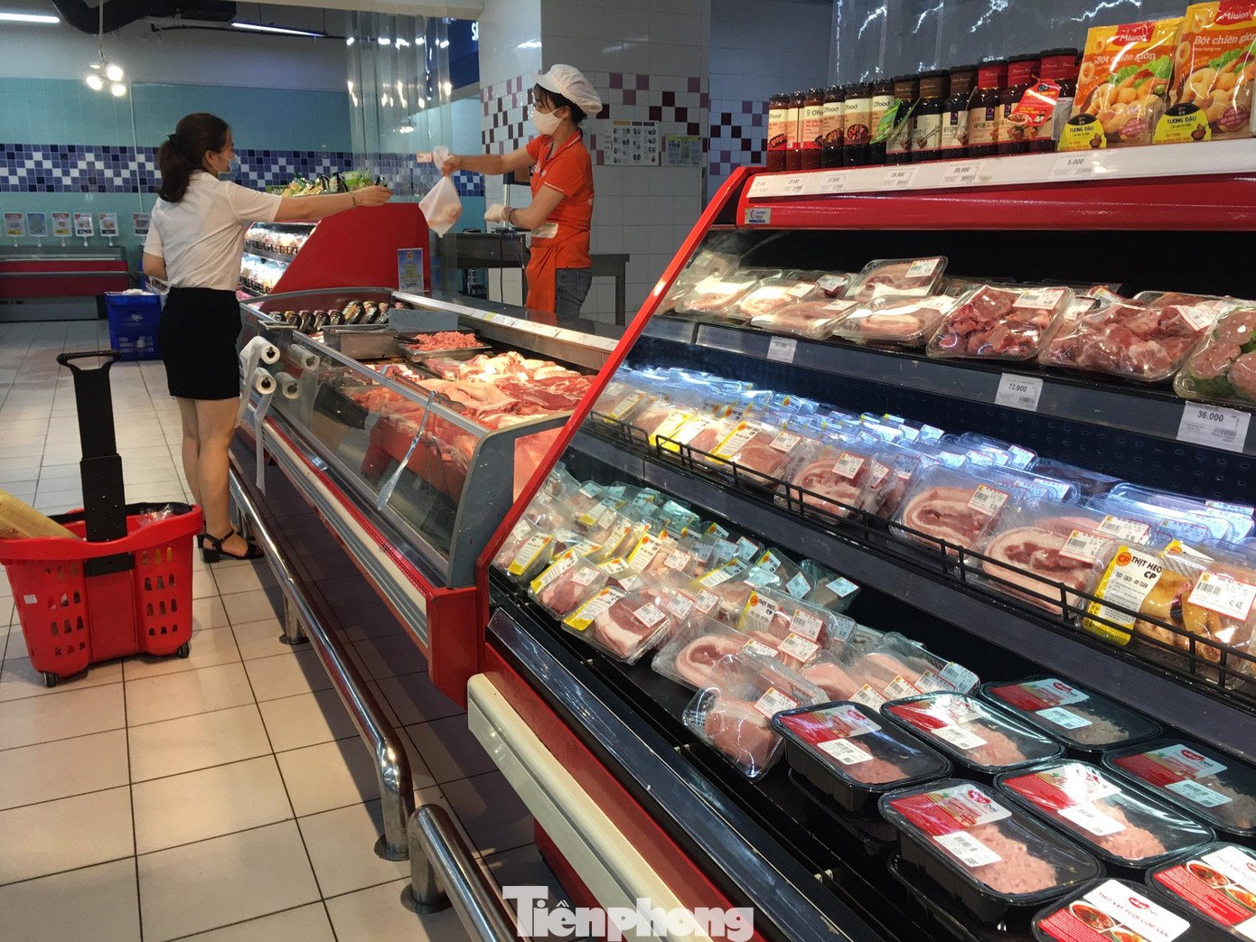 Thịt lợn tại các siêu thị cũng đang có xu hướng giảm Thịt lợn tại các siêu thị cũng đang có xu hướng giảm