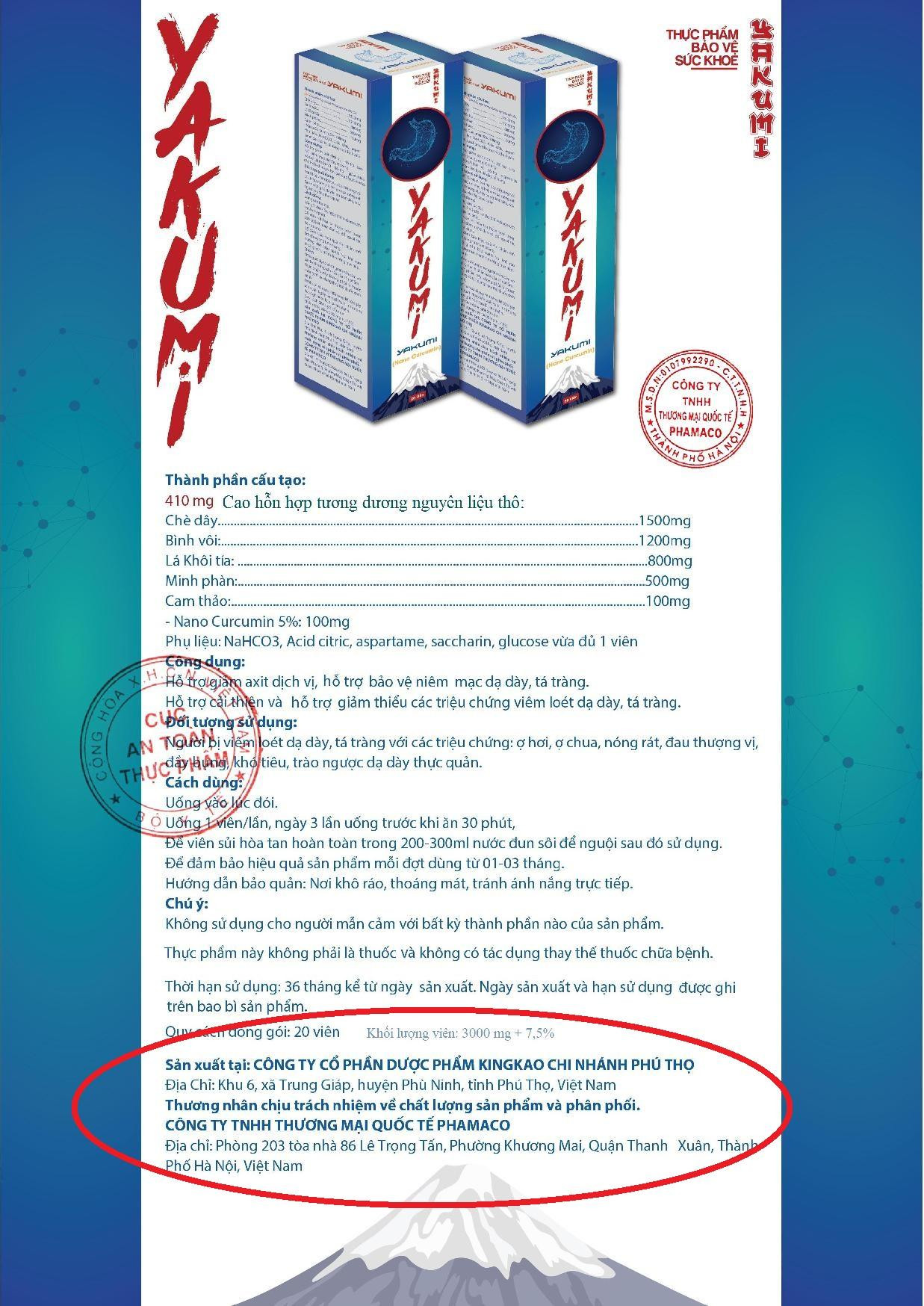 Một sản phẩm Yakumi nhưng có rất nhiều đơn vị phân phối và sản xuất khác nhau. Tuy nhiên, theo điều tra của Tiền Phong về bản chất các công ty này đều chung một "ruột".