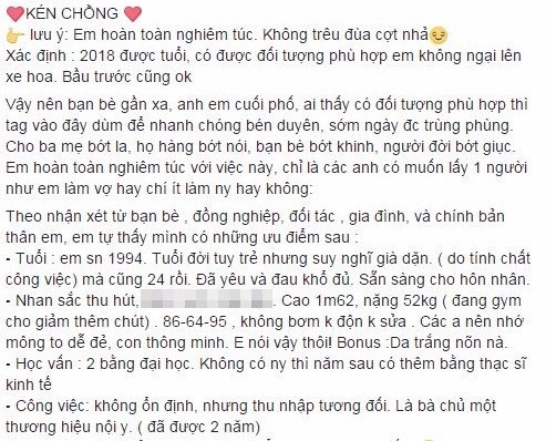 Tranh luận nảy lửa chuyện kén chồng trên Facebook ảnh 1