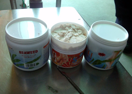 Kem tan mỡ bụng được giấu lẫn ma túy bên trong