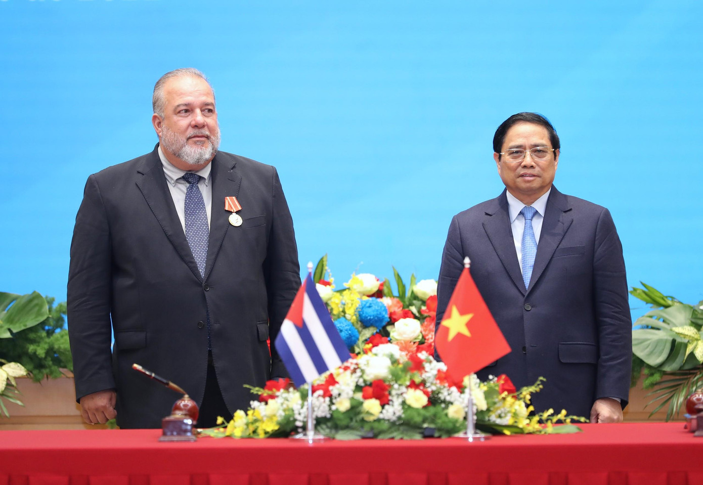 Thủ tướng Phạm Minh Chính và Thủ tướng Cuba Manuel Marrero Cruz. (Ảnh: Hải Minh) Thủ tướng Phạm Minh Chính và Thủ tướng Cuba Manuel Marrero Cruz. (Ảnh: Hải Minh)