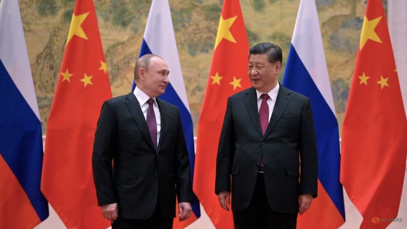 Tổng thống Nga Vladimir Putin và Chủ tịch Trung Quốc Tập Cận Bình trong cuộc gặp hồi tháng 2 tại Bắc Kinh. (Ảnh: Reuters) Tổng thống Nga Vladimir Putin và Chủ tịch Trung Quốc Tập Cận Bình trong cuộc gặp hồi tháng 2 tại Bắc Kinh. (Ảnh: Reuters)