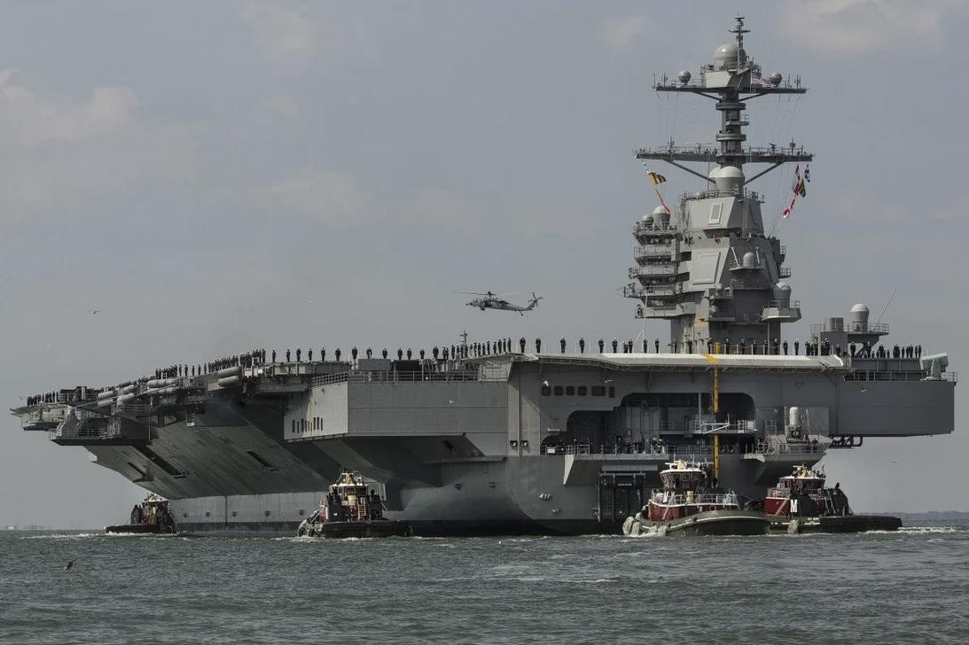 Tàu sân bay Mỹ USS Gerald R. Ford lên đường tập trận sau nhiều trục trặc. Ảnh: US Navy Tàu sân bay Mỹ USS Gerald R. Ford lên đường tập trận sau nhiều trục trặc. Ảnh: US Navy