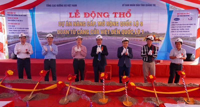 Lễ động thổ Gói thầu RAI/CP26 Dự án nâng cấp, mở rộng Quốc lộ 9 đoạn từ cảng Cửa Việt đến Quốc lộ 1.