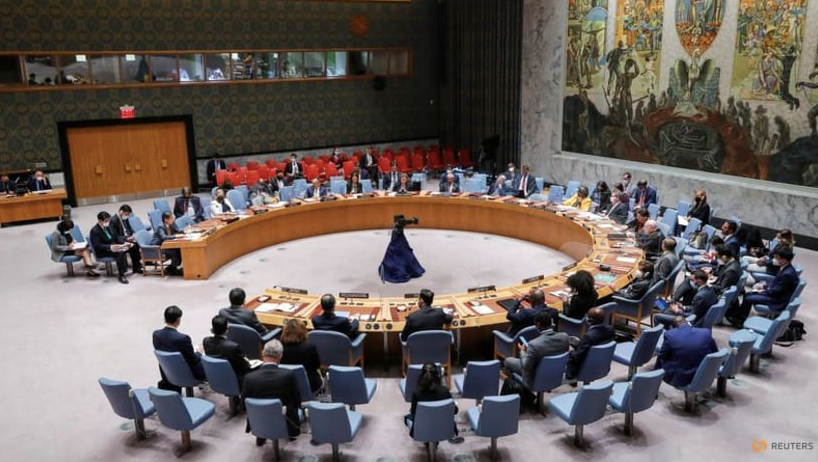 Trong cuộc họp của Hội đồng Bảo an Liên Hợp Quốc. (Ảnh: Reuters)