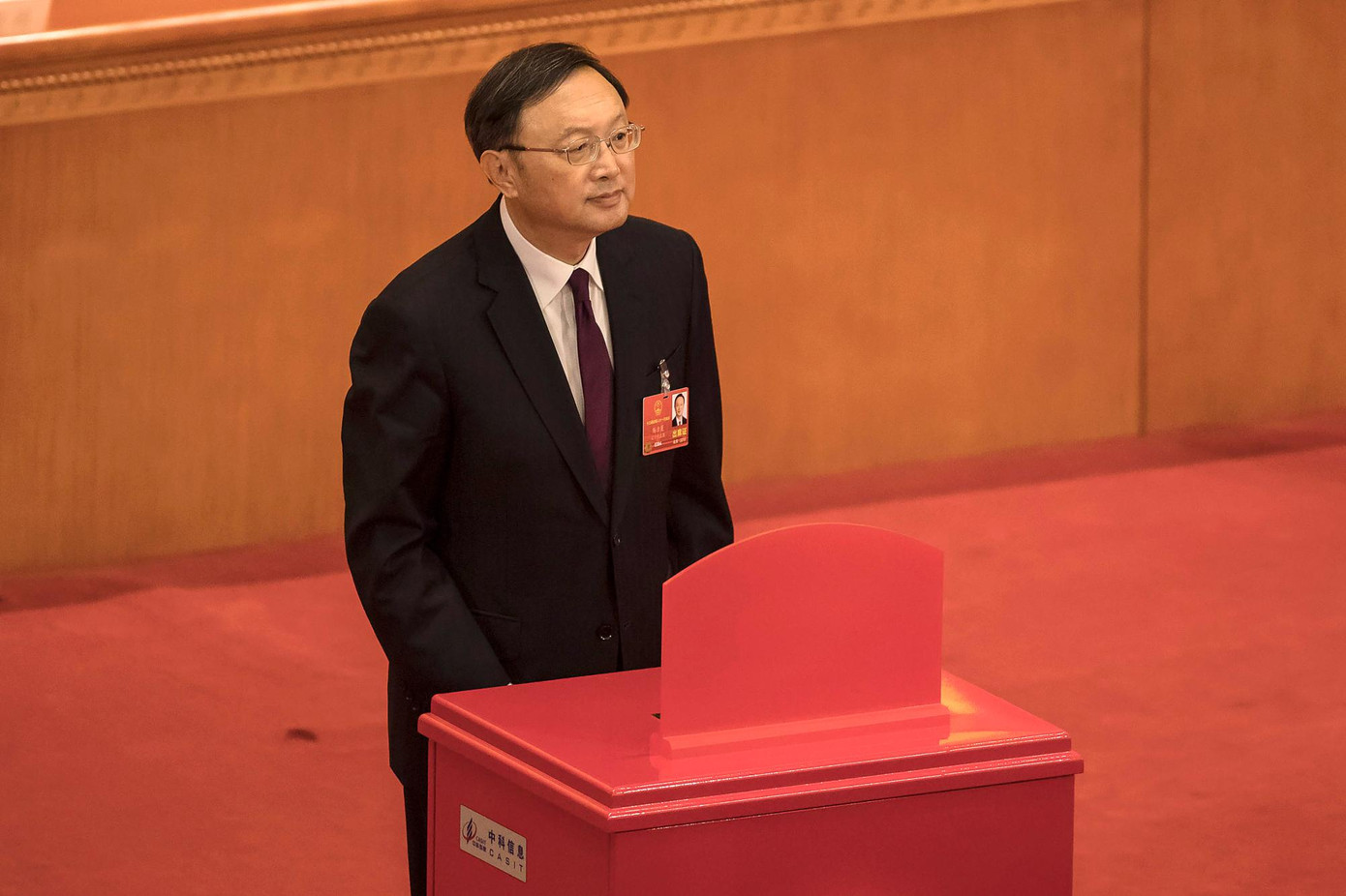 Ủy viên Bộ Chính trị Trung Quốc Dương Khiết Trì. (Ảnh: Bloomberg)