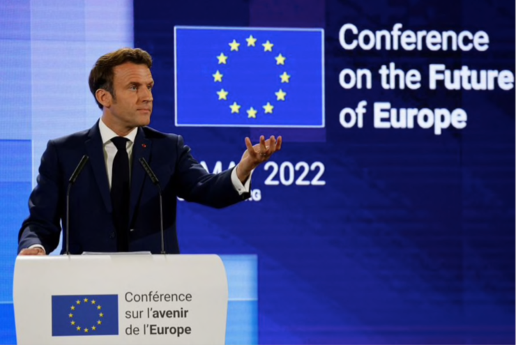Tổng thống Pháp Emmanuel Macron đề xuất mô hình mới của châu Âu để Ukraine tham gia. (Ảnh: Reuters) Tổng thống Pháp Emmanuel Macron đề xuất mô hình mới của châu Âu để Ukraine tham gia. (Ảnh: Reuters)