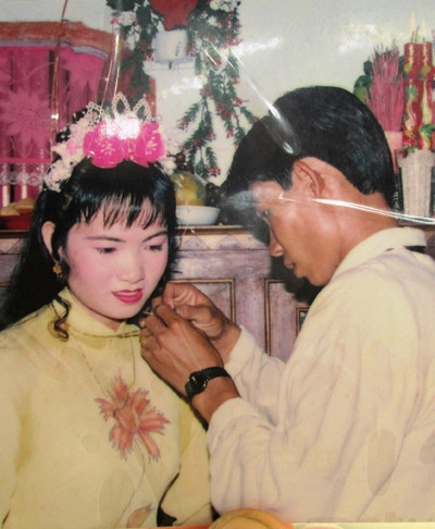 Ảnh ngày cưới của vợ chồng Nhân - Thủy. Ảnh do gia đình nạn nhân cung cấp. Ảnh ngày cưới của vợ chồng Nhân - Thủy. Ảnh do gia đình nạn nhân cung cấp