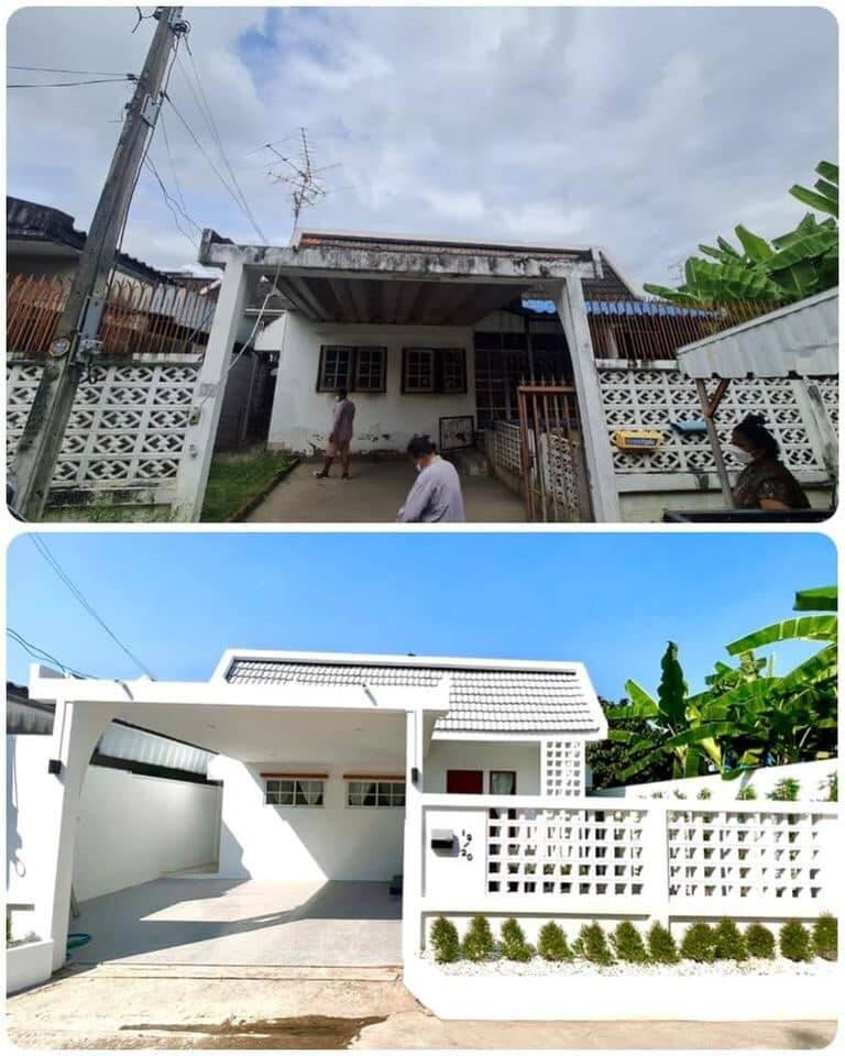 Ngôi nhà cấp 4 trong hình trước khi cải tạo đã cũ kỹ, xuống cấp và không đảm bảo về điều kiện sống.