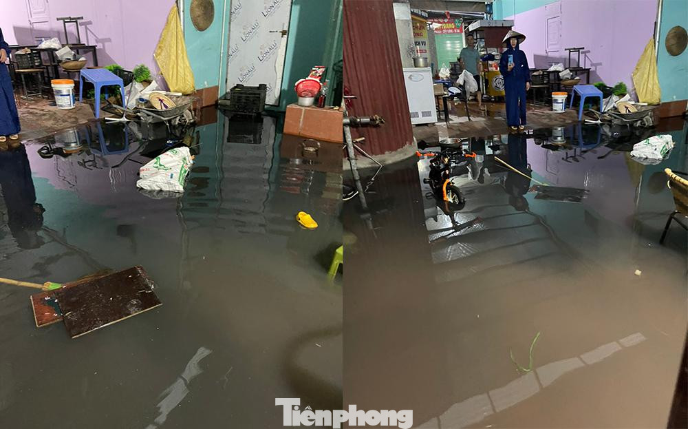 Dự án NƠXH dành cho công nhân xã Nội Hoàng, huyện Yên Dũng do Công ty Cổ phần Phát triển Fuji Bắc Giang làm chủ đầu tư từng bị tố &apos;bịt đường&apos;, lấp kênh thoát nước gây ngập lụt nhà dân. (Ảnh: Lập Đông)