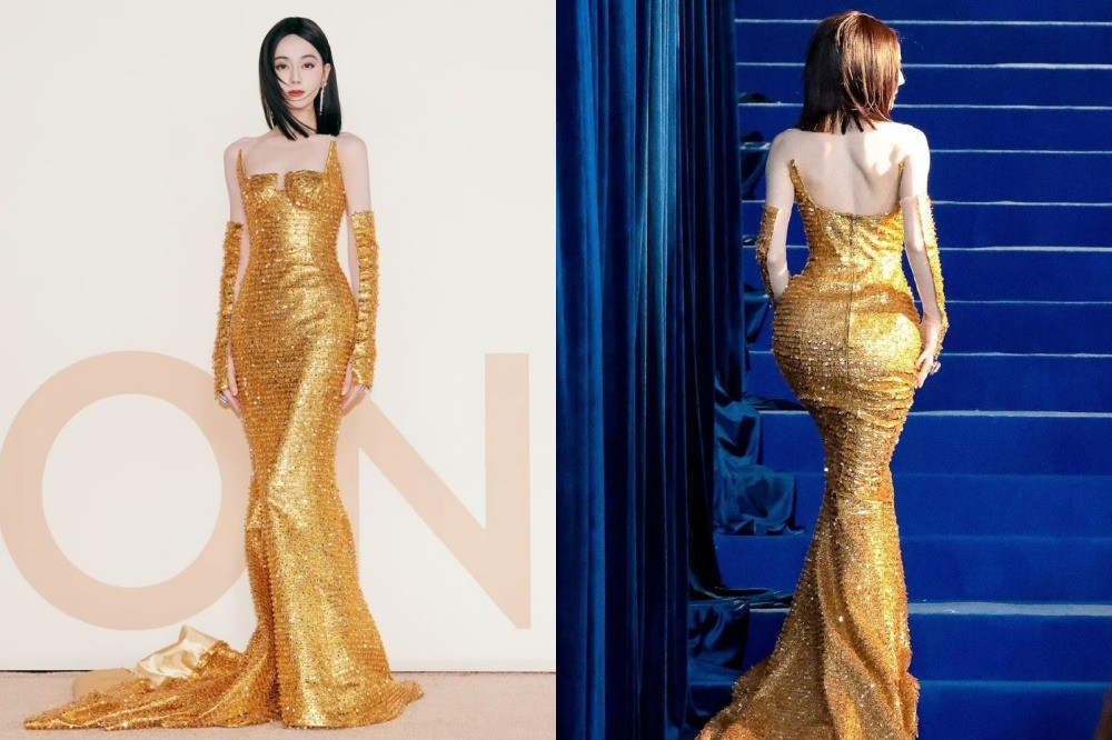 Trong sự kiện thời trang của Vogue hơn một tháng sau đó, Nhiệt Ba lại thành tâm điểm chú ý khi đầy vương giả trong thiết kế may đo cao cấp của nhà thiết kế Guo Pei.