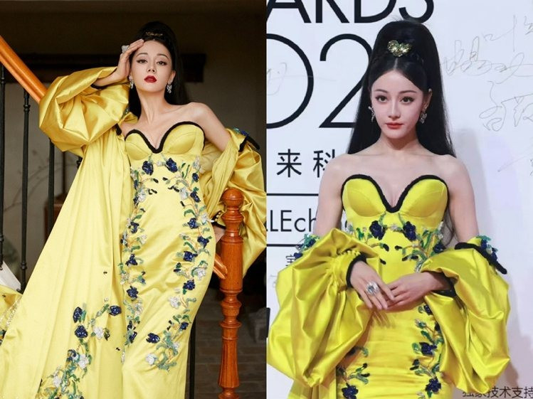 Bộ đồ xấu nhất năm của Nhiệt Ba, bị chê bắt chước Phạm Băng Băng trên thảm đỏ Cannes nhiều năm trước nhưng thần thái không bằng.