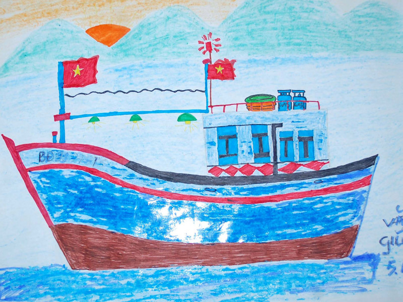 Bức tranh “con tàu” của Giúp 