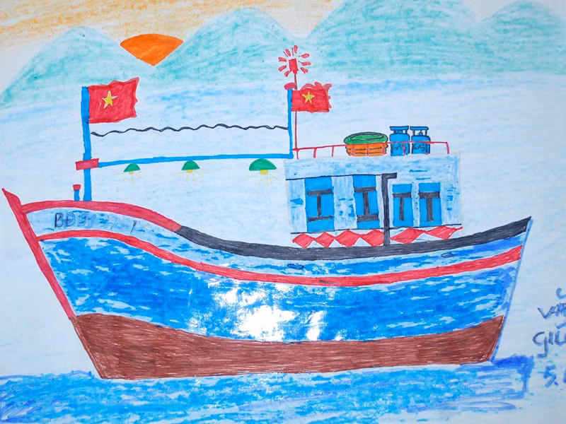 Bức tranh “con tàu” của Giúp 