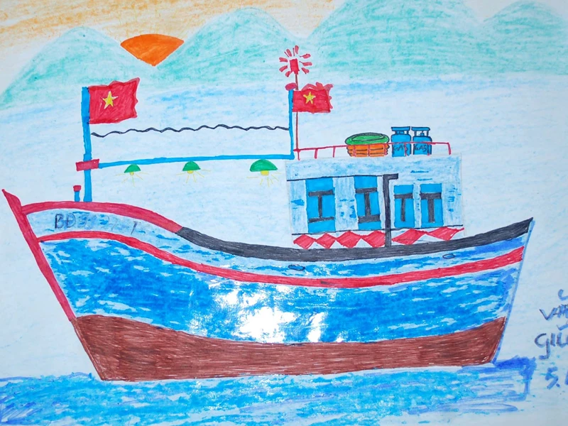 Bức tranh “con tàu” của Giúp 