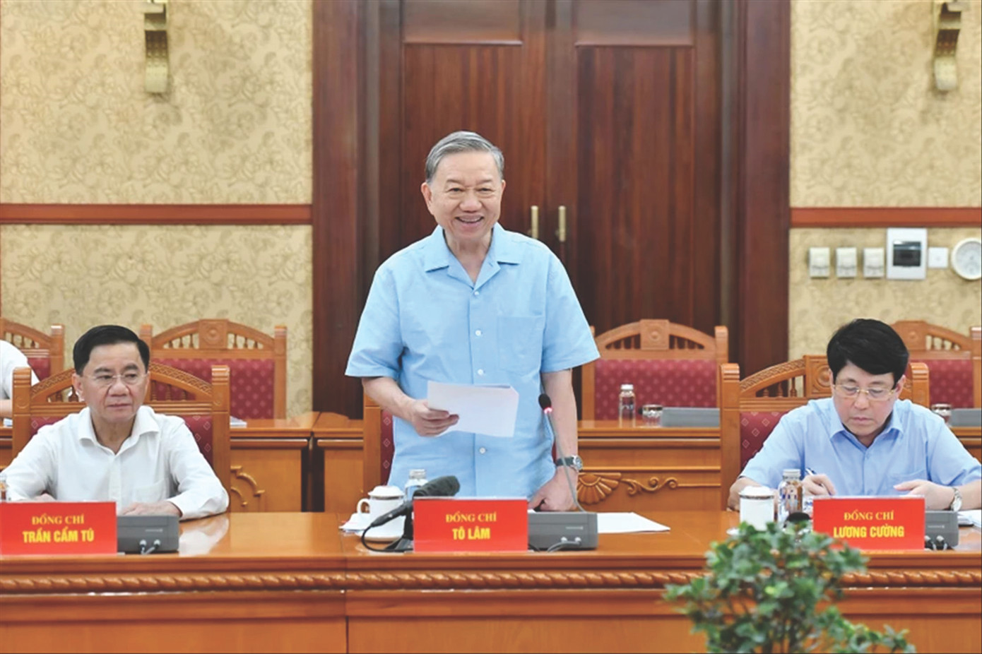 Tổng Bí thư, Chủ tịch nước Tô Lâm phát biểu tại cuộc họp Thường trực Tiểu ban Văn kiện Đại hội XIV của Đảng Ảnh: PV Tổng Bí thư, Chủ tịch nước Tô Lâm phát biểu tại cuộc họp Thường trực Tiểu ban Văn kiện Đại hội XIV của Đảng Ảnh: PV