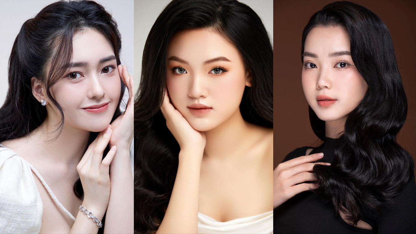 Thí sinh Nguyễn Việt Hà, Trần Phương Nhi, Hoàng Hương Giang (từ trái qua)